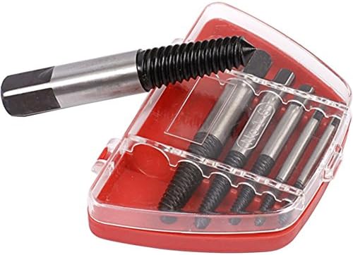 EDDOFIT Screw Extractor Set Damaged Screw Remover Bolt Stripped Broken Stuck Screws Extractor Remove Tool for Wood Screws Nail Screw Hard Tapping Screws 6Pcs/set