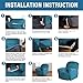 H.VERSAILTEX 1 Piece Stretch Real Super Velvet Plush Recliner Slipcovers, Recliner Chair Cover, Recliner Cover Furniture Protector Elastic Bottom, Recliner Slipcover with Side Pocket, Peacock Blue