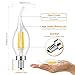 Albrillo E12 LED Chandelier Light Bulbs 4W, 40 Watt Candelabra Bulb Equivalent, 2700K Warm White, Flame Tip, 6 Pack