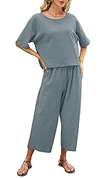 Nfsion Summer Cotton Linen Sets for Women 2