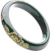 BPBYZY Jade Bangle for Women, Feng Shui Bangle, Good Luck Jade Bracelet, Chinese Wealth Bracelet, Wide Jade Bracelet