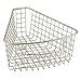 mDesign Wire Basket for Corner Cabinet Lazy Susan with Front Handle - Kitchen Cabinet, Shelf, and Pantry Corner Bin - 1/8 Wedge Metal Organizer for Lazy Susan - Concerto Collection - 4 Pack - Satin