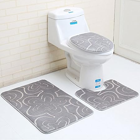 Caribou Tapis De Toilette Lavable Tapis De Bain Lot De 3 Tapis