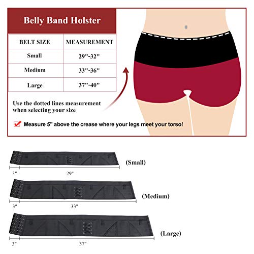 Kosibate Belly Band Holster, Concealed Carry Gun Holsters for Women