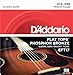 D'Addario Guitar Strings - Acoustic Guitar Strings - Flat Tops Phosphor Bronze - For 6 String Guitar - Warm, Semi-Bright Tone - EFT17 - Medium, 13-56