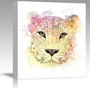 Colorful Watercolor Style Cheetah - Canvas Art