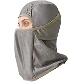 Amradield Pure Silver Fiber Faraday Balaclava, RF EMF Signal Blocking | Faraday Silver Protection, Multifunctional Wrap, Hat, Head Scarf, Face Covering, Integrated Type
