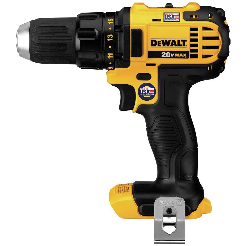 DEWALT 20V MAX Cordless Drill/Driver - Bare Tool (DCD780B), Yellow