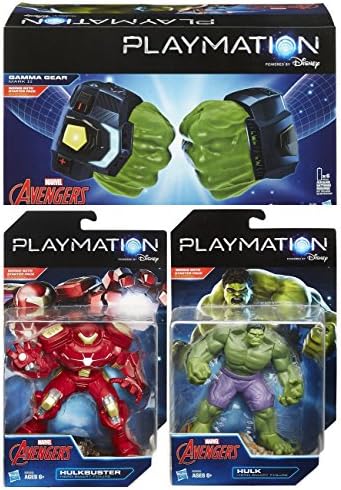 Playmation Marvel Avengers Gamma Gear / Hulk Hero Smart Figure + Hulkbuster Hero Game Bundle