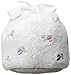 ISOTONER Women's Embroidered Terry Ballerina Slipper, White, Large