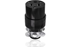 Muelnmey 1PCS Extension Cord Ends Electrical Replacement Connector NEMA 5-15R 15A 125V Black Shell 2 Pole 3 Wire Grounding Female Straight Blade Electric Plug Replacement Power Cord Socket,UL Listed.