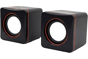 Space Saving Computer PC Small Stereo Loudspeaker Laptop Desktop Power Loudspeaker Sound Box USB Corded Home Computer Speaker