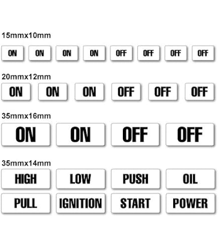 Allstar Performance Battery Disconnect Decal - On/Off Switch Sticker