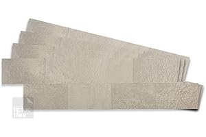 Tic Tac Tiles Peel and Stick Removable Stick On Kitchen Backsplash Bathroom 3D Natural Concrete Subway Tiles (12-Pack) (River