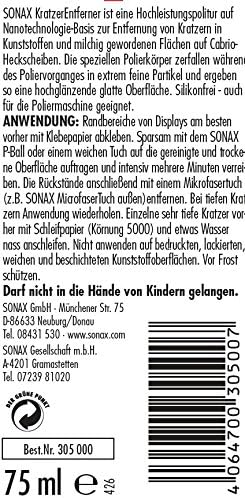 SONAX Scratch Remover (75 ml) - for all plastic acrylic, and Plexiglas surfaces - Image 4