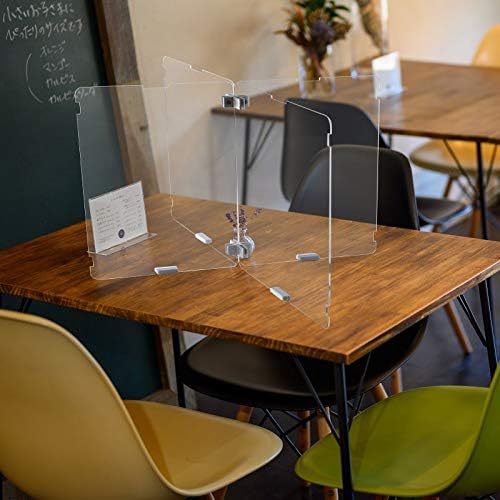 Amazon Co Jp Idk ４人用 飛沫感染対策 コロナウイルス対策 アクリル 仕切り パーテーション 間仕切り オフィス 受付カウンター 飲食店 感染予防 飛沫防止 仕切り板 アクリル板 透明 3mm厚 衝立 卓上 飲食店 オフィス 学校 食堂 社食 細菌予防 ウイルス遮断 飛沫遮断