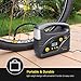 AUTLEAD Tire Inflator C5, Portable Air Compressor Pump, 40L/Min DC 12V Auto Digital Tire Pump with Pressure Gauge, LED Light, 4 Adaptors for Car, Bicycle, Motorbike and Others