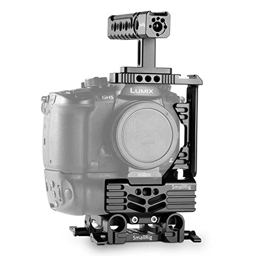 SMALLRIG GH5 Half Cage Kit for Panasonic Lumix with Battery Grip - 2025, Top Handgrip, GH5 Half-cage and Dual Rod Clamp Baseplate System Included