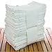 Soft Touch Linen Terry Cloth Face Towels, 12 x 12-Inch, Pack of 60, White