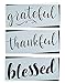 Grateful, Thankful, Blessed Stencil Set | Large Beautiful Calligraphy Stencils for Painting on Wood, DIY Farmhouse Decor, Create Rustic French Country Word Stenciled Signs