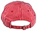 DALIX Mens Pigment Dyed Washed Cotton Cap - Adjustable Hat 6 Panel Unstructured (Heavy Washed Red)