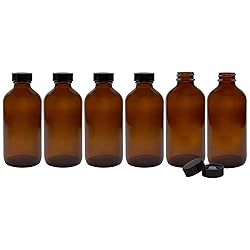 Cornucopia 8-Ounce Amber Glass Bottles with