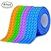 Building Block Tape 4 Rolls of Silicone Tape Compatible with All LEGO Collections Cuttable Reusable Loops Construction Silicone Non-Toxic Safe Self Adhesive Tapes 3.2 Ft of Each Bonus a Safe Scissors