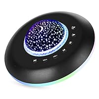 Sound Machine Baby with Night Light, Portable Baby White Noise Machine for Sleeping Travel/Office Privacy, 20 Non-Looping Soothing Nature Sounds/Lullaby/Fan/White Noise Maker for Kids/Adults -Black