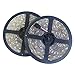 eTopxizu 2 Reels 32.8Ft RGB LED Strip Light 5050 SMD 30leds/m, Full Kit IP65 Waterproof Flexible LED Strip with 44key 2 Ports IR Remote controller and DC12V 5A Power Adapter for Indoor and Outdoor