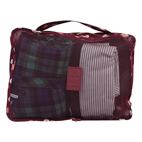 Compression Packing Cubes 7 Set Travel Luggage Organizer Bag With Yarn Bag