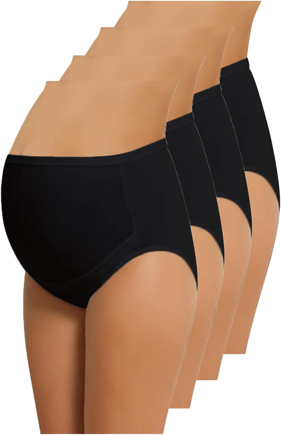 NBB LingerieWomen’s Cotton Maternity Panties, Adjustable Underwear HighCut Brief, 4-Pack