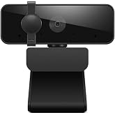 Lenovo 310 FHD Webcam, 1080p, FHD Resolution @30 FPS, Plug-and Play USB Connectivity, 1.8M Cable, 2 Integrated Microphones, External Privacy Shutter, Black