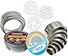 K&S Artisan Round Cookie Biscuit Cutter set Heavy Duty 11 NUMBERED Circle Pastry Cutters for Donuts Scone Pizza Commercial Quality 100% Stainless Steel Rings Baking molds 3 FREE Cookie Coffee Stencils primary