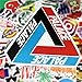 100PCS Popular Logo Brand Stickers Water Bottle Sticker Laptop Computer Bedroom Wardrobe Car Skateboard Motorcycle Bicycle Mobile Phone Luggage Guitar DIY Decal (Popular Logo 100)