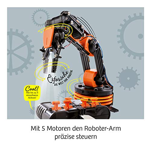 KOSMOS 620028 Roboter-Arm, Modellbausatz für deinen elektrischen Roboterarm, mit 5 Motoren und Steuereinheit, Einführung in die Welt der Robotik, Experimentierkasten – Bild 5