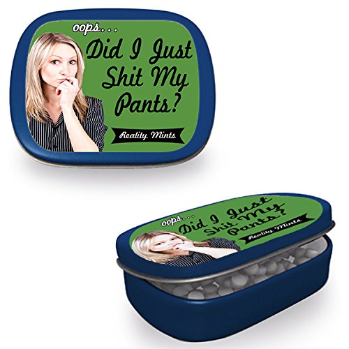 Oops Did I Just Shit My Pants Mints – Trusted a Fart – Funny Gifts for Men – Funny Mint Tins – Stocking Stuffers – Peppermint Mints – Fart Gifts – Shart Gag Gifts – Reality Mints