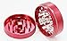 Chromium Crusher 2.5 Inch 4 Piece Tobacco Spice Herb Grinder - Pick Your Color (Red)…