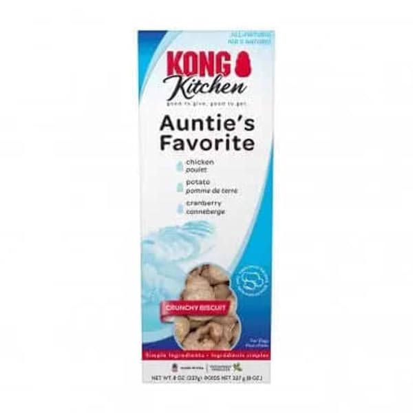 KONG KITCHEN CRUNCHY BISCUIT AUNTIE’S FAVORITE DOG TREAT, 8 OZ.