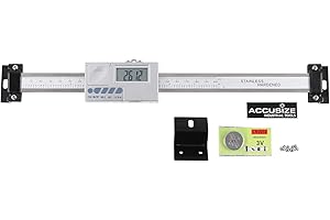 Accusize Industrial Tools 0-8 inch/0-200 mm x 0.0005 Inch/0.01 mm Horizontal Electronic Digital DRO Scale Unit, Abho-0008