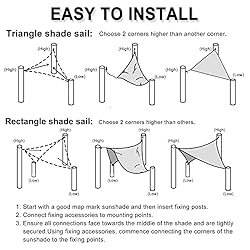OutdoorLines Rectangle Sun Shade Sails for Patios