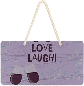 Letrero para colgar en la puerta delantera Live Laugh And Love Word