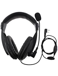 AOER 2 pines auriculares con micrófono de cancelación de ruido con micrófono de micrófono boom para radio Kenwood TK3173 TK3200 TK3202 TK3207 TK3230