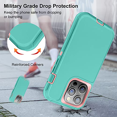 FulSoulComM Compatible with iPhone 13 Pro Case Heavy Duty, Full-Body Protection Rugged Case Shockproof/Drop/Dust Proof 3-Layers Military Grade Defender Protective Case for iPhone 13 Pro 5G 6.1\