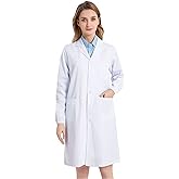 Lab Coat for Men Girl Women Full Length Long Sleeve Uniform Doctor Laboratory Scientist Coat