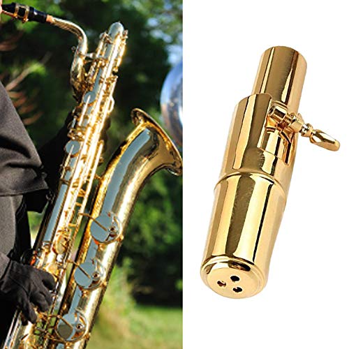 Metal Mouthpiece for Alto Saxophone Nozzle, Alto Plated Tenor Metal Saxophone Mouthpiece Gold Lacquer Mouthpiece Nozzle Sax Mouth Instruments