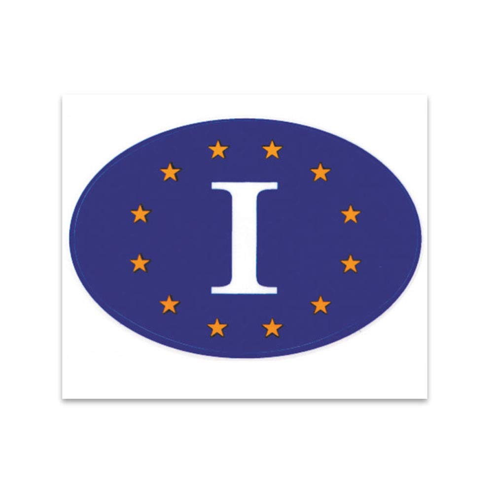 Quattroerre Stickers Oval Italy-Europe, 10 x 12 cm