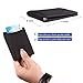 Front Pocket Wallets for Men Slim RFID Bifold Minimalist Money Clip Card Case -Made From Full Grain Leather Pabin(Charcoal Black)