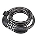 Agapo Bike Lock with Cable Coiling, 5-Digit Resettable Combination and Mounting Bracket