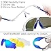 BATFOX Polarized Sports Sunglasses Glasses TAC Running Cycling Baseball Fishing Golf Softball Outdoor for Men Women Youth Interchangeable Lenses Tr90 Unbreakable Frame 100% UV Protection(Blue White)