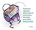 ZUZURO Diaper Bag Backpack - Waterproof w/Large Capacity & Multiple Pockets for Organization. Ideal for Travel Nappy Bags - W/Insulated Bottle Pocket. 2 Stroller Hooks Incl. (PURPLE)